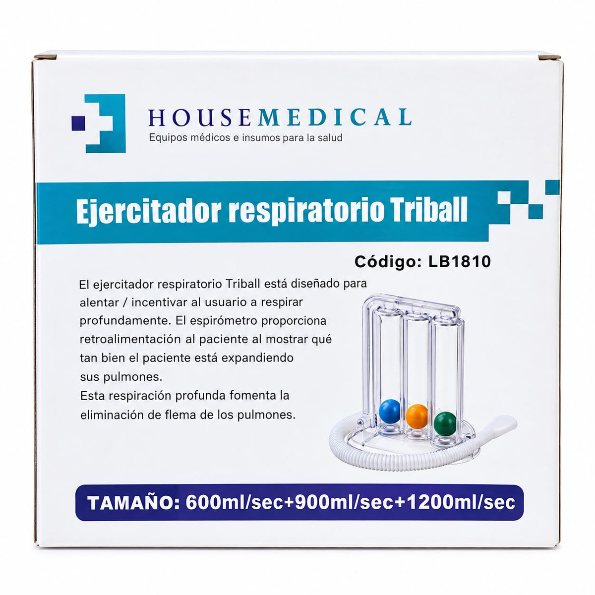 Ejercitador respiratorio 3 bolas